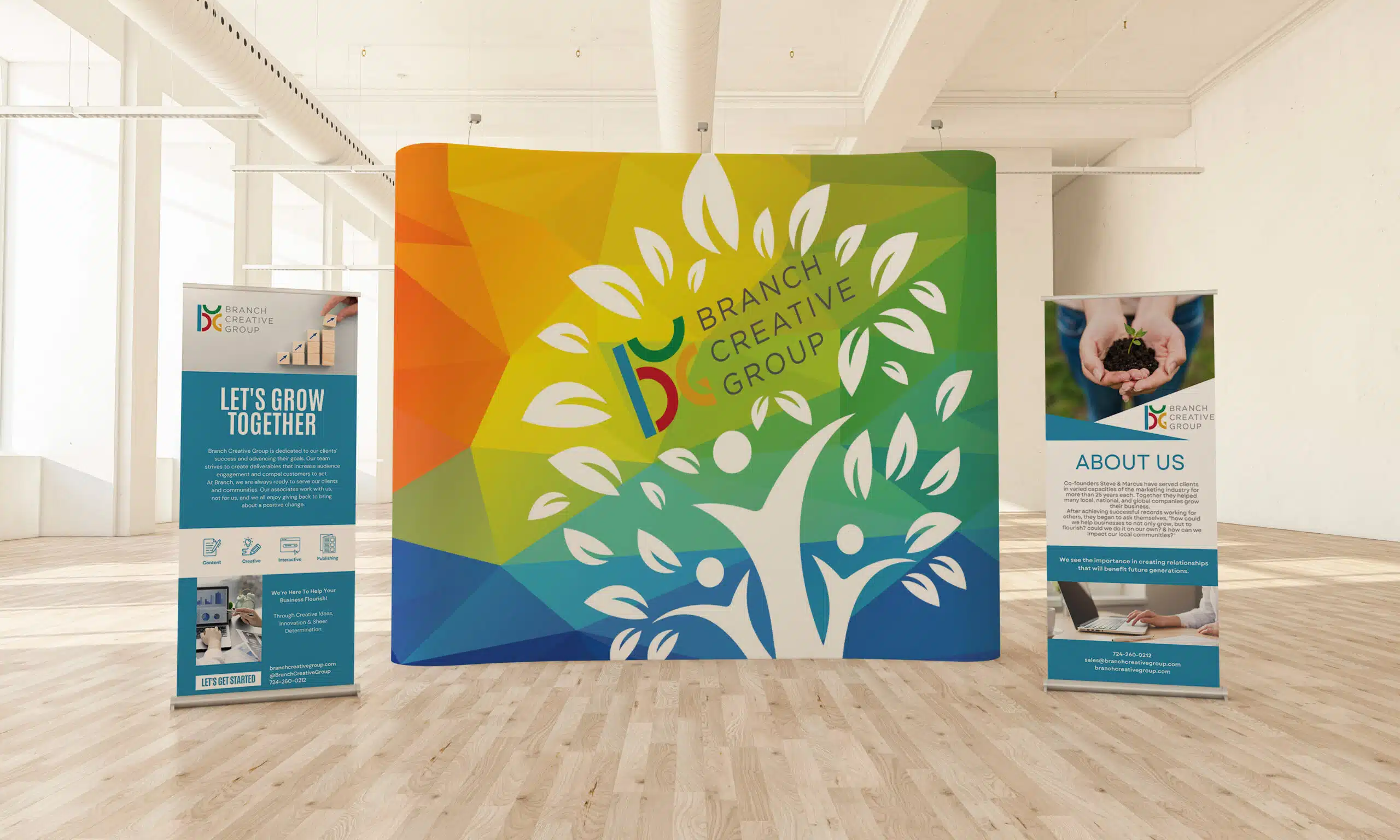 Example of banners for a trade show